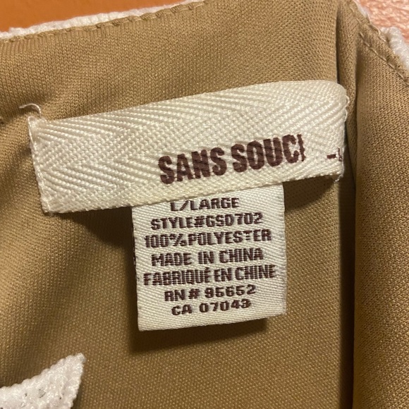 Sans Souci White Lace Dress | Size Large | Midi/Maxi Length - Picture 3 of 4